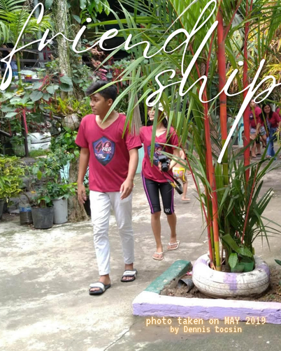 Josiah and Christal walking together, photo taken May 2019