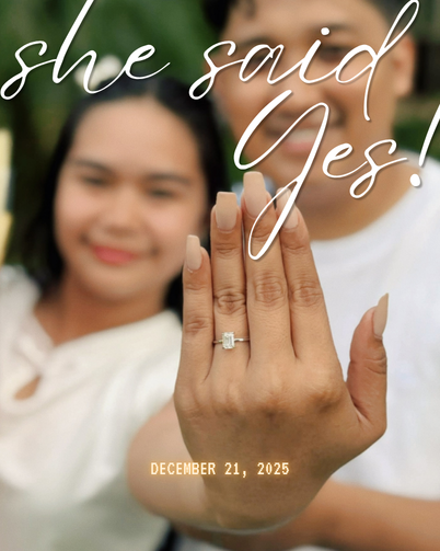 Josiah and Christal during the proposal